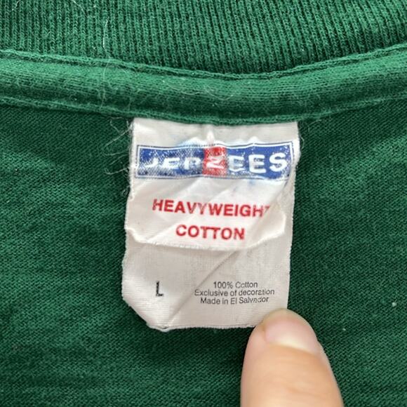 Vintage Jerzees Aloha Classic Rainbow Hawaiian Heavyweight Cotton T Shirt Size L - Picture 3 of 6